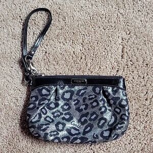 Coach Ocelot Pleated Medium Wristlet